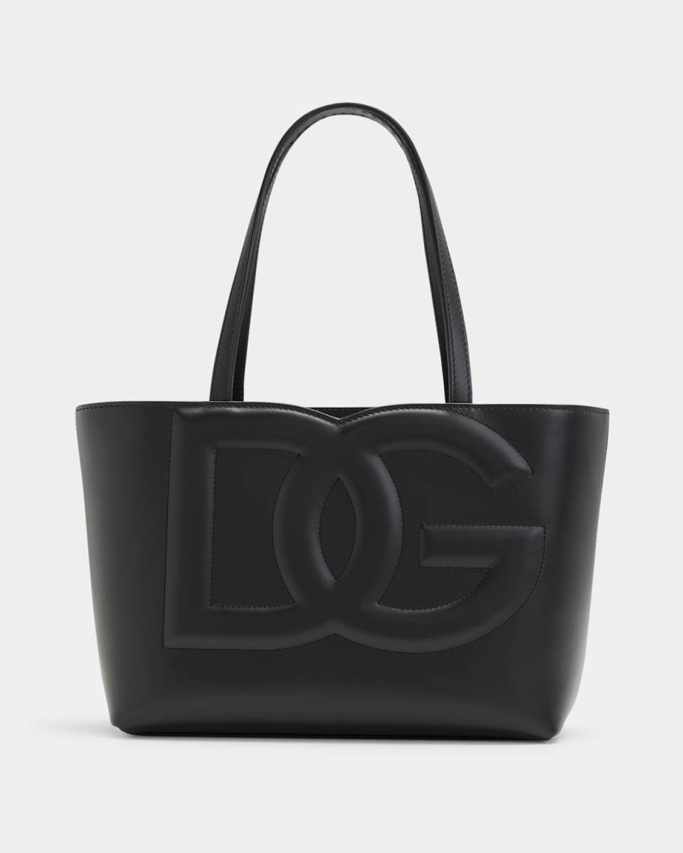 DG Logo Leather Tote Bag